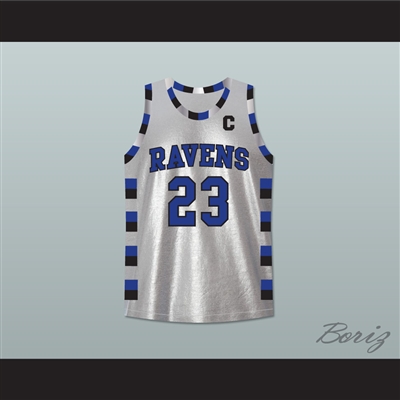 Nathan Scott 23 One Tree Hill Ravens Silver Basketball Jersey