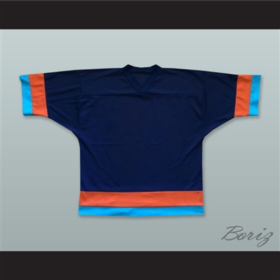 Navy Blue Orange and Teal Football Jersey