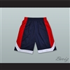 Navy Blue Red and White Basketball Shorts