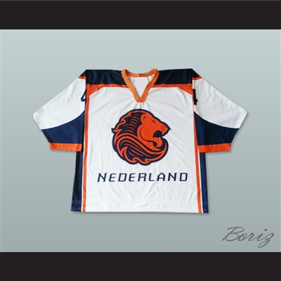 Nederland National Team White Hockey Jersey