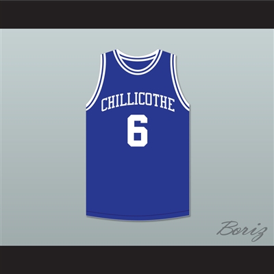Neil Johnston 6 Chillicothe High School Cavaliers Blue Basketball Jersey