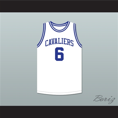 Neil Johnston 6 Chillicothe High School Cavaliers White Basketball Jersey