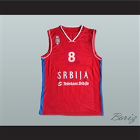 Nemanja Bjelica 8 Serbia Basketball Jersey Stitch Sewn