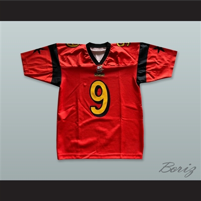 New Haven Ninjas 9 Red Football Jersey