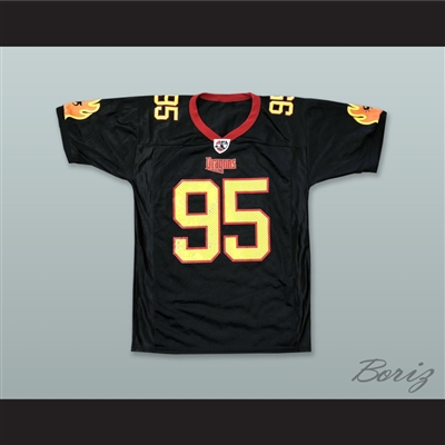 New York Dragons 95 Black Football Jersey