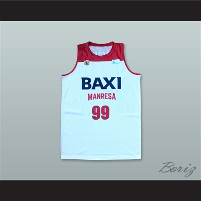 Nikola Dragovic 99 Basquet Manresa Spain White Basketball Jersey