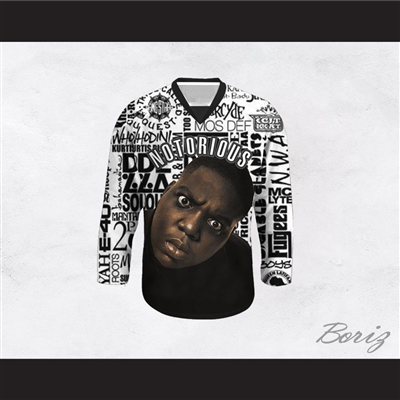 Notorious B.I.G. 21 Rapper Logos Hockey Jersey