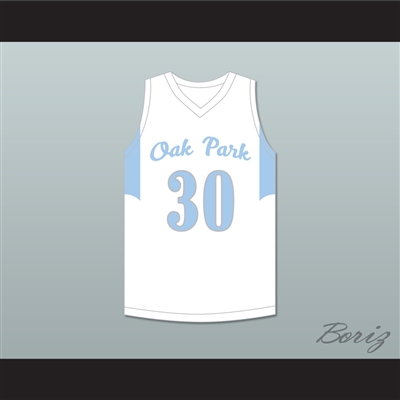 Ochai Agbaji 30 Oak Park High School Northmen White Basketball Jersey 1