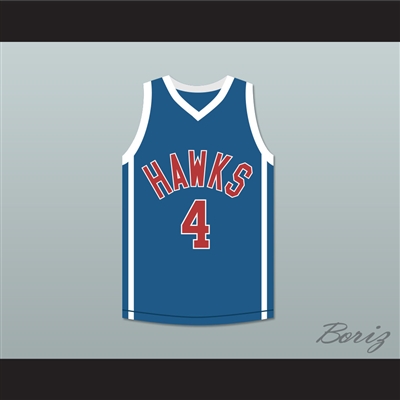 Mekhi Phifer Odin James 4 Hawks Blue Basketball Jersey O Movie
