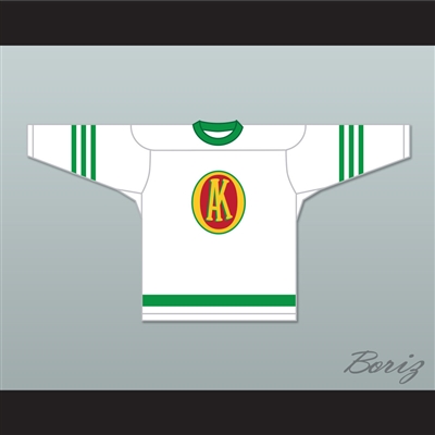 1945-46 Gordie Howe 9 Omaha Ak-Sar-Ben Knights USHL White Hockey Jersey