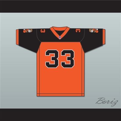 Orc Fogteeth 33 Orange/Black Football Jersey with Patches