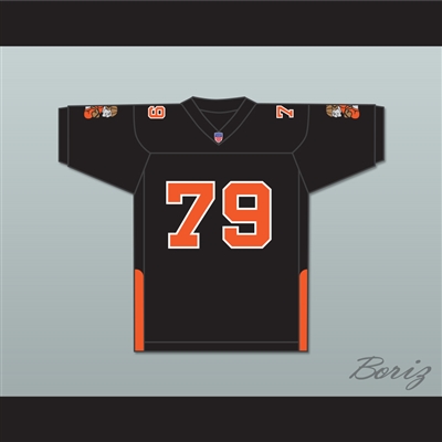Orc Fogteeth 79 Black Football Jersey with Patches