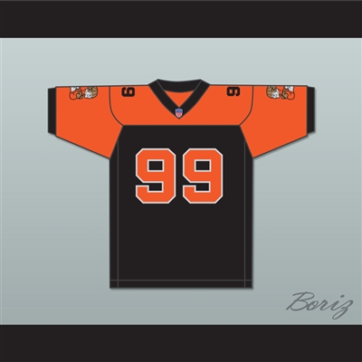 Orc Fogteeth Dorghu 99 Black/Orange Football Jersey with Patches