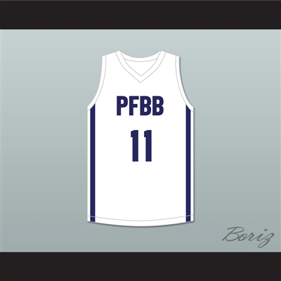 Ousmane Dieng 11 PFBB Pole France BasketBall White Basketball Jersey 2