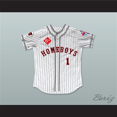 Ozzie Smith 1 Homeboys Pinstriped Baseball Jersey 6th Annual Rock N' Jock Softball Challenge 1995