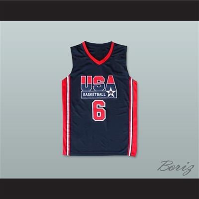Patrick Ewing 6 USA Team Away Basketball Jersey