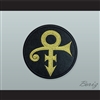 Set of 5 Prince Symbol Gold/Black Circle Embroidered Patches