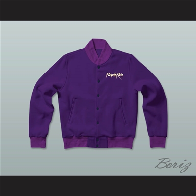 Purple Rain Prince Letterman Jacket-Style Sweatshirt