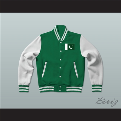 Pakistan Varsity Letterman Jacket-Style Sweatshirt