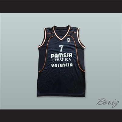 Pamesa Valencia 7 Black Basketball Jersey