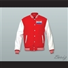 Paraguay Red Wool and White Lab Leather Varsity Letterman Jacket