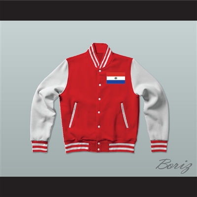 Paraguay Varsity Letterman Jacket-Style Sweatshirt