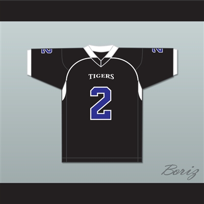Parker 2 Manassas Tigers High School Black Football Jersey Undefeated