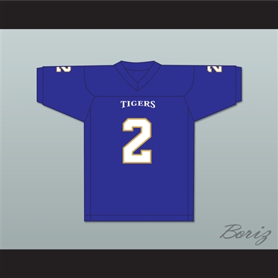 Parker 2 Manassas Tigers High School Blue Football Jersey Undefeated