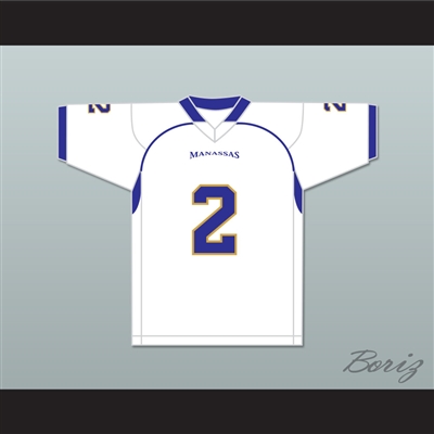 Parker 2 Manassas Tigers High School White Football Jersey Undefeated