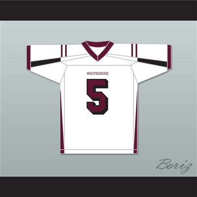 Patrick Mahomes 5 Whitehouse High School White Football Jersey