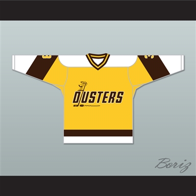 Paul Stewart 3 Binghamton Broome Dusters Yellow Hockey Jersey 2