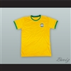 Pele 10 Brazil Yellow Soccer Jersey