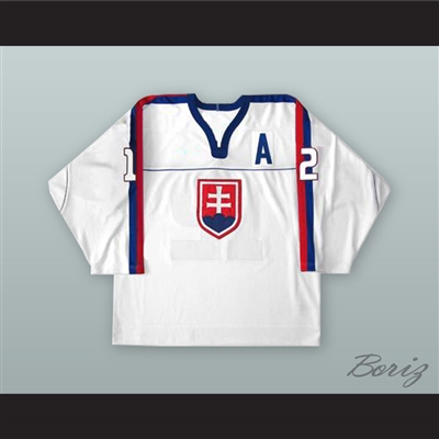 Peter Bondra 12 Slovakia National Team White Hockey Jersey