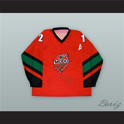 Peter Forsberg 21 MODO Hockey Red Hockey Jersey