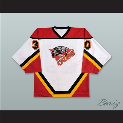 Peter Hamerlik 30 Cincinnati Cyclones White Hockey Jersey