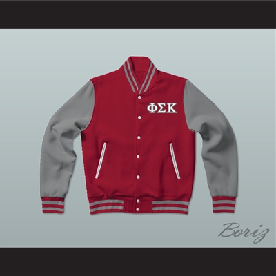 Phi Sigma Kappa Fraternity Varsity Letterman Jacket-Style Sweatshirt