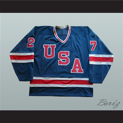 1980 Miracle On Ice Team USA Phil Verchota 27 Hockey Jersey