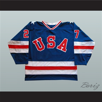 1980 Miracle On Ice Team USA Phil Verchota 27 Hockey Jersey