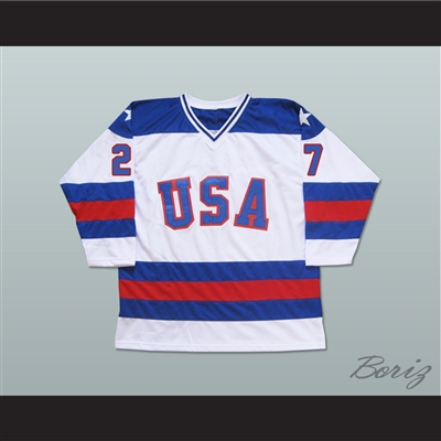 1980 Miracle On Ice Team USA Phil Verchota 27 Hockey Jersey