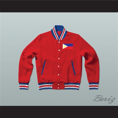 Philippines Varsity Letterman Jacket-Style Sweatshirt