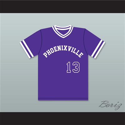 Mike Piazza 13 Phoenixville Area High School Phantoms Purple Baseball Jersey 1