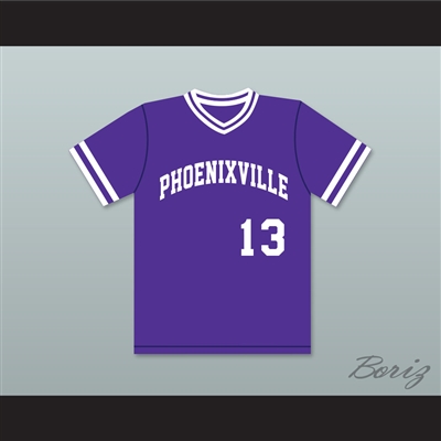 Mike Piazza 13 Phoenixville Area High School Phantoms Purple Baseball Jersey 3