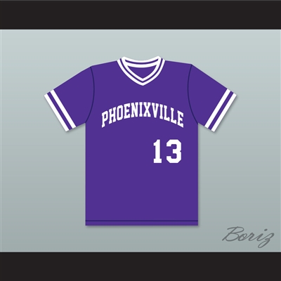 Mike Piazza 13 Phoenixville Area High School Phantoms Purple Baseball Jersey 4