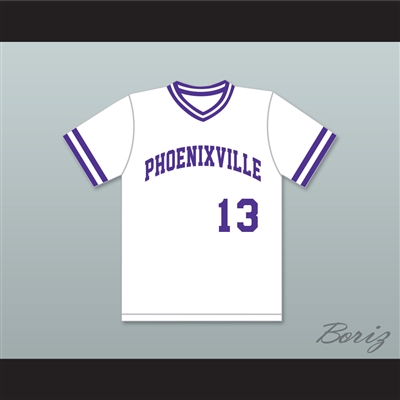 Mike Piazza 13 Phoenixville Area High School Phantoms White Baseball Jersey 1