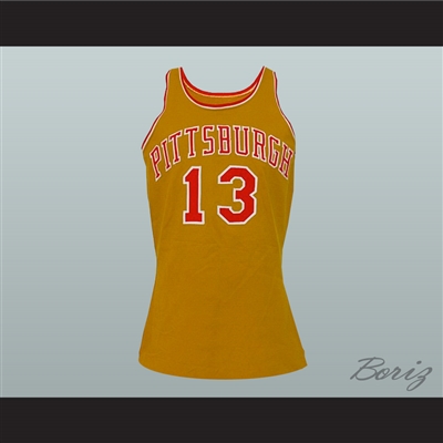 Pittsburgh Stew Johnson 13 Old School Basketball Jersey