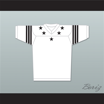 Black Stars Black Stripes White Football Jersey