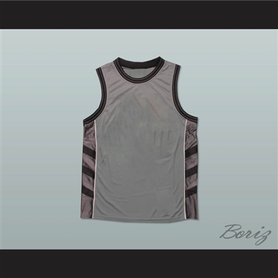 Plain Basketball Jersey Grey-Black-White