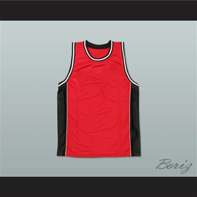 Plain Basketball Jersey Red-Black-White