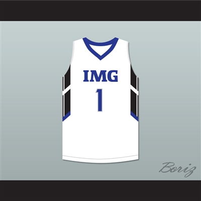 Player 1 IMG Academy White Basketball Jersey