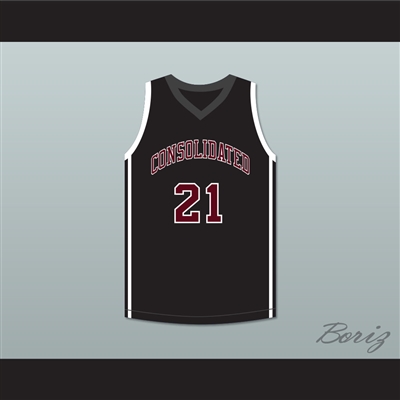 Player 21 A&M Consolidated High School Tigers Black Basketball Jersey